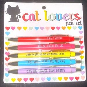 5 Piece Fun Club Cat 🐱 Lovers Pen Set